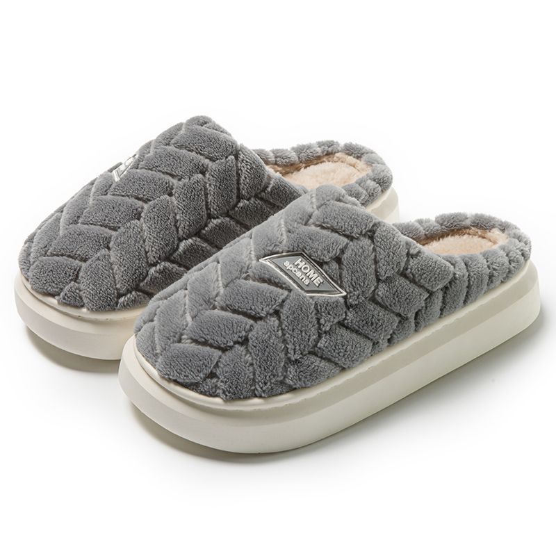 Middle-aged people's non-slip thick-soled cotton slippers 2025 household winter indoor home warmth lock temperature can be super comfortable