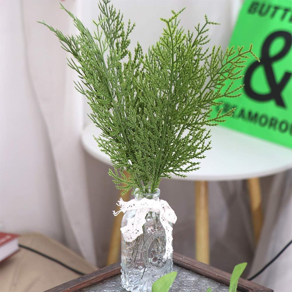 10pcs DIY Wreath Gifts Christmas Pine Branches Simulation Green Plant  Desktop Living Room Decor