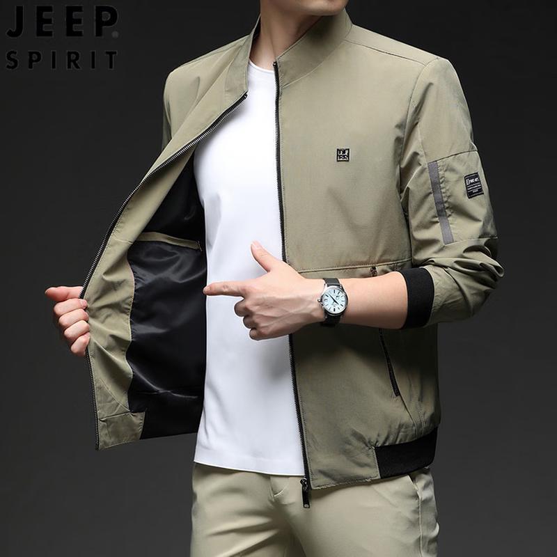 JEEP SPIRIT Men s Stand Collar Casual Jacket 2XL