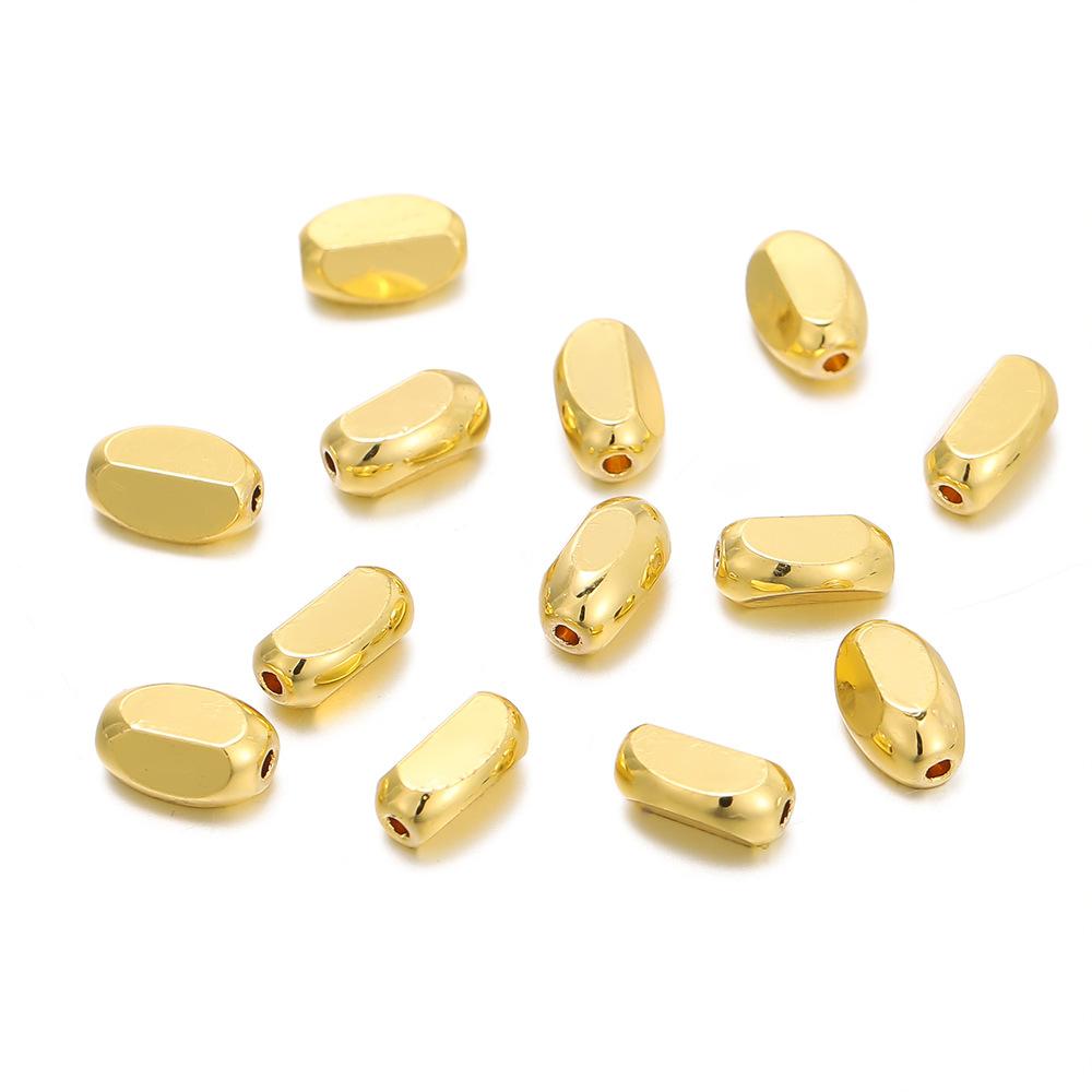 

Многогранные овальные рисовые бусины, круглые бусины с прямым отверстием, бусины ручной работы, аксессуары для браслетов и ожерелий 4.5*7mm about 45pcs