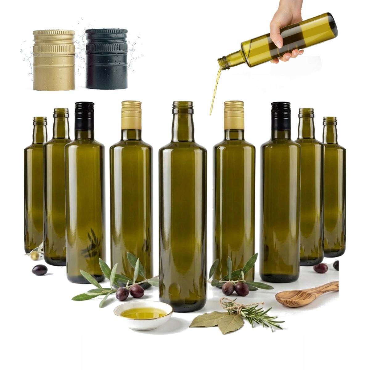 10x Fles DORICA OLIVE 500ml Flessen voor Olijfolie Sap 10 stuks + DOP 0,5l