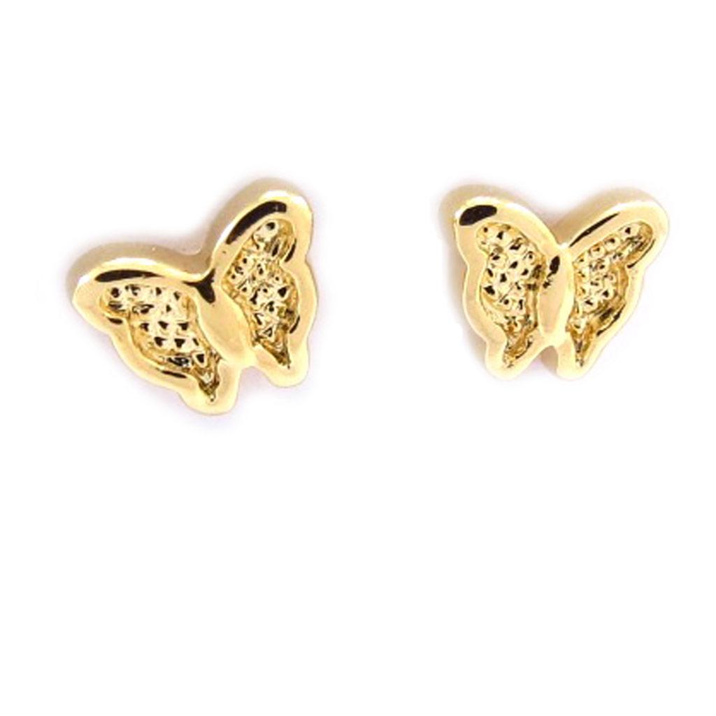 Les Trésors De Lily [G1980] - Gold Plated 'Butterflies' Earrings