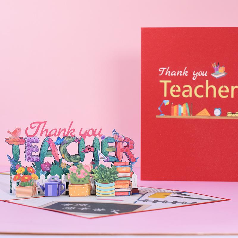 Handmade 3D Teacher s Day Card with Carnation Bouquet