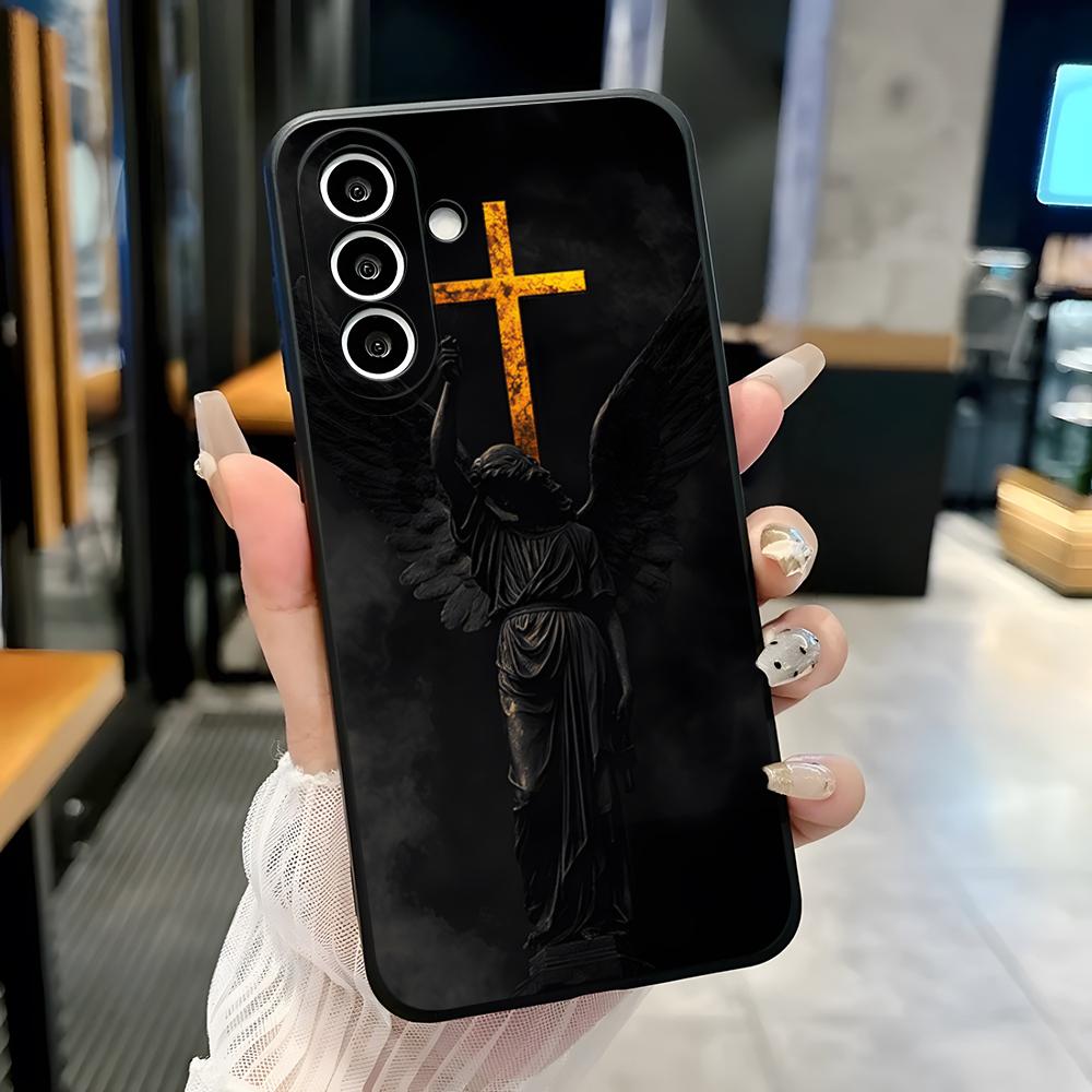 

Archangel Michael Cross Phone Case For Samsung S26 S25 Plus S20 S20 Plus S22 Ultra S23 FE S21 Plus S21 Ultra Soft Cover Samsung S26