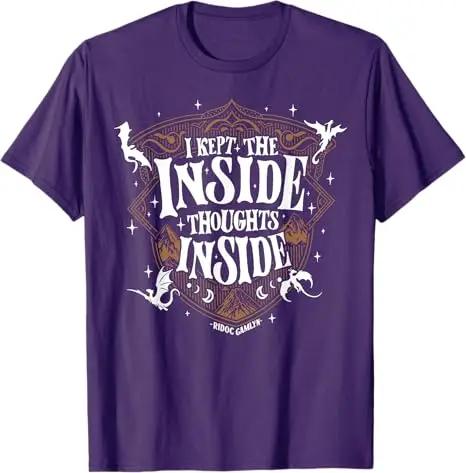 I Kept The Inside Thoughts Inside Graphic TShirt Breathable Cotton Crewneck Short Sleeve Tee for Unisex S
