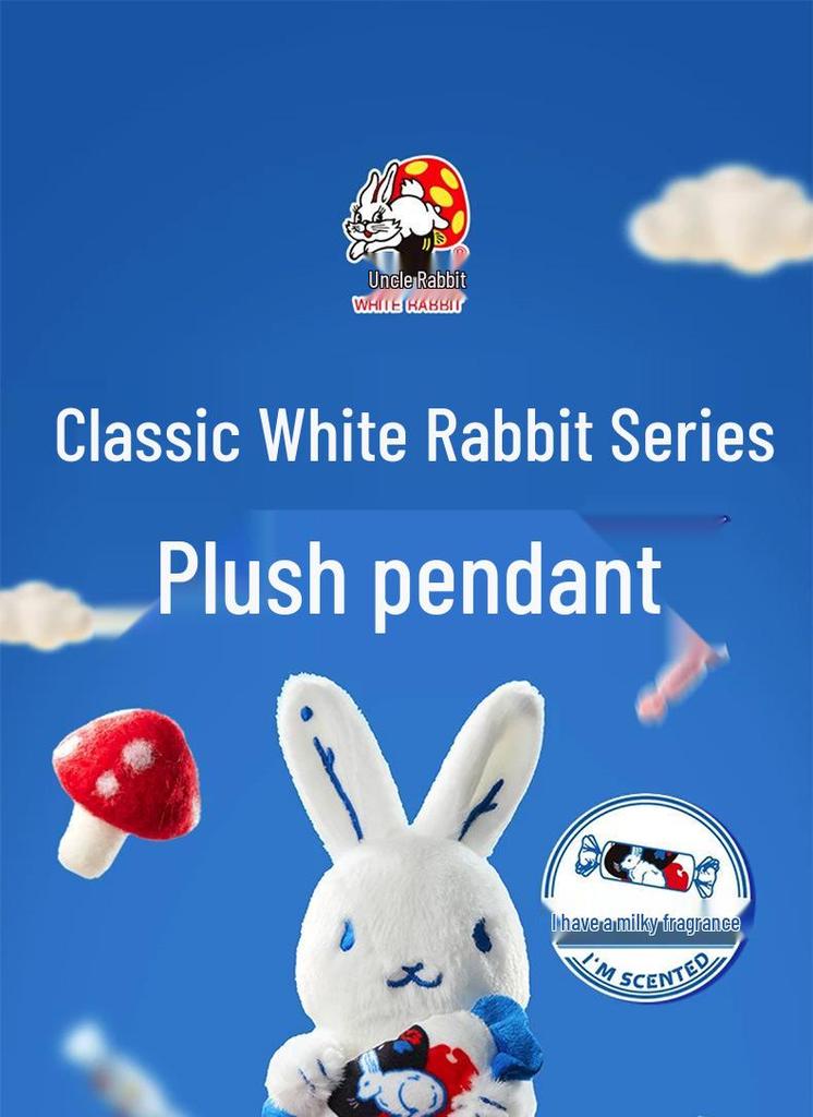White Rabbit Plush Keychain: Birthday Gift & Souvenir for Kids & Girlfriend