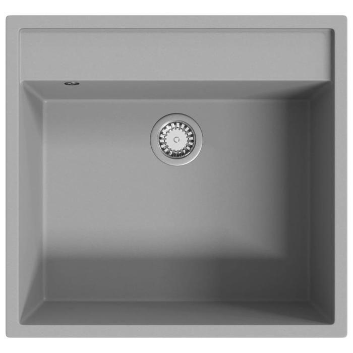 VidaXL Evier de Cuisine avec Trou de Trop-plein Evier Encastré Réversible Evier Carré Décoration de Cuisine Maison Intérieur 147062
