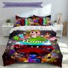3pcs Custom Name Game Sprunki Set,Includes 1 Duvet Cover and 2 Pillowcases,All-season Bedroom Decor
