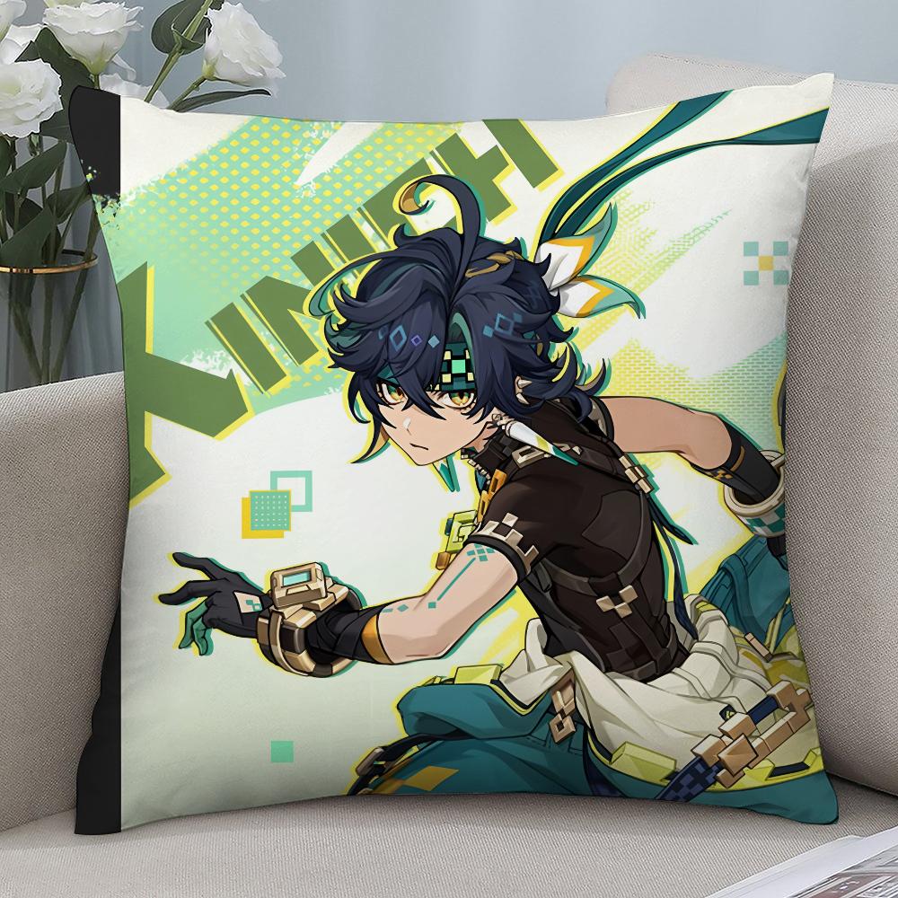 Genshin Impact Kinich Pillow Case 3D Print Polyester Fiber 40*40 Cm Home Sofa Throw Pillow Cover Decoration Festival Gift