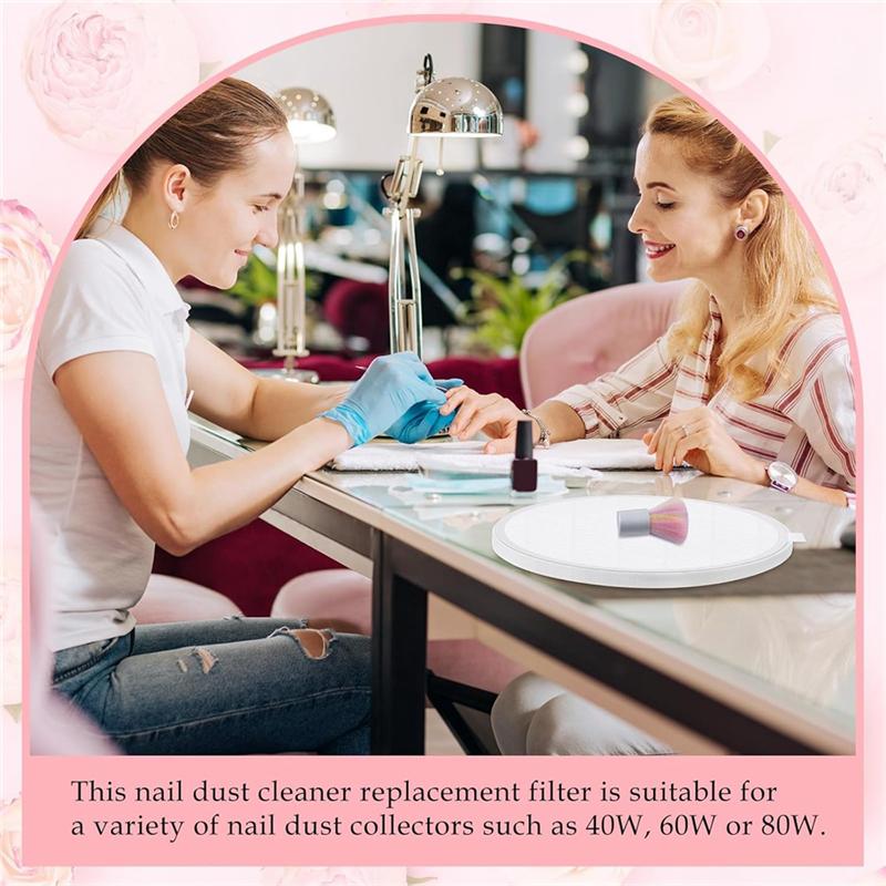 4 Pcs Nail Dust Collector Filter Replacement Filter Reusable Dust Collector Filter No Spilling Dust Filter For Nail белый