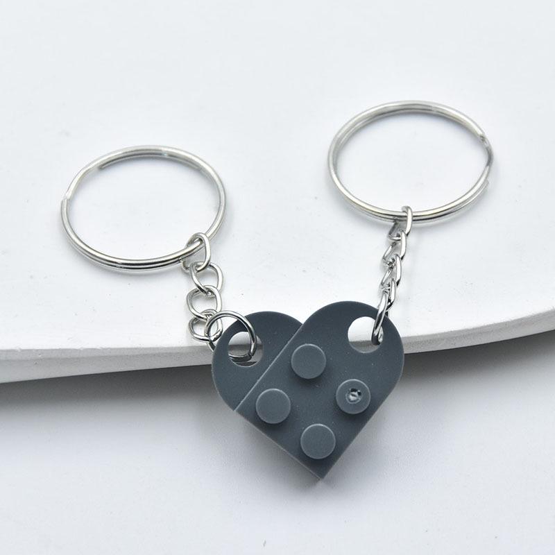 Portachiavi Creativo Fai-da-te a Forma di Blocco Amore con Portachiavi Staccabile - Gioielli Fatti a Mano