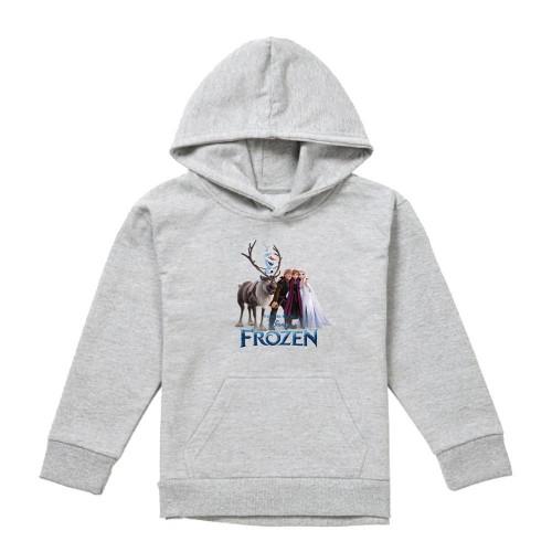 Frozen Childrens/Kids Elsa Anna Kristoff Olaf Group Photo Heather Pullover Hoodie