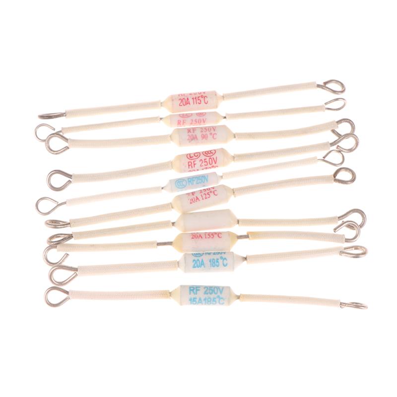 

10Pcs Rf Rice Cooker Ceramic Thermal Fuse Cutoff 10A 20A 90C/125C/185C/230C