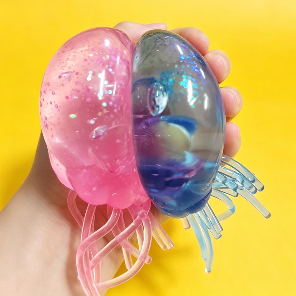 Kawai Jellyfish Maltose Squishy Toy Soft Colors Cute Jelly Fish Modeling Stress Relief Relax Fun Toy For Friends Gifts