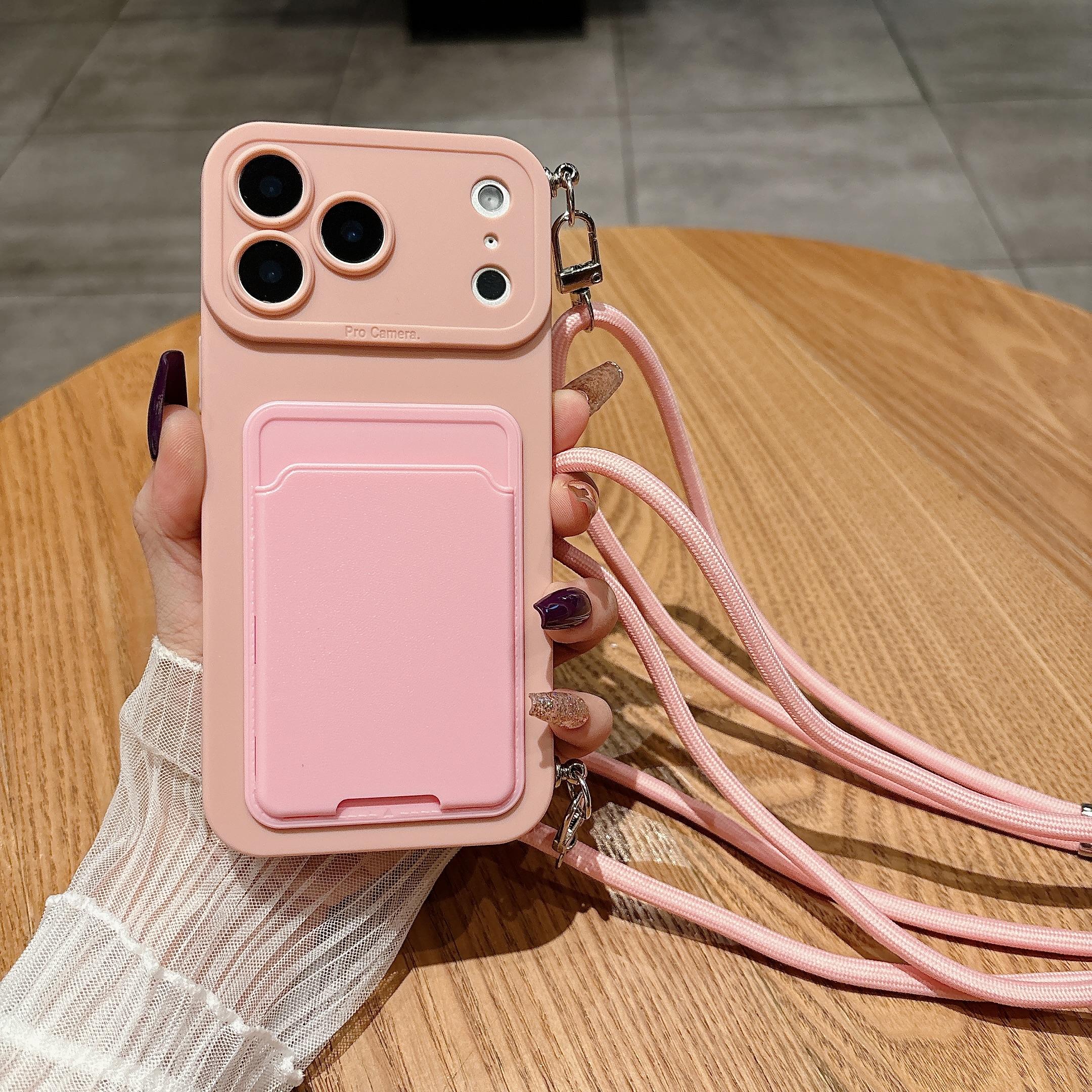 

Розкішний чохол-гаманець на шнурку через плече для iPhone 17 16 15 14 Plus 13 12 Pro Max Mini 17promax 17pro iPhone 17ProMax