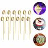 OUNONA 100pcs Cocktail Picks Star Sticks Bamboo Knot Picks Fruit Sandwich Party Supplies Bar Party BBQ Snacks Bamboo Skewers Club Sandwich Martini App