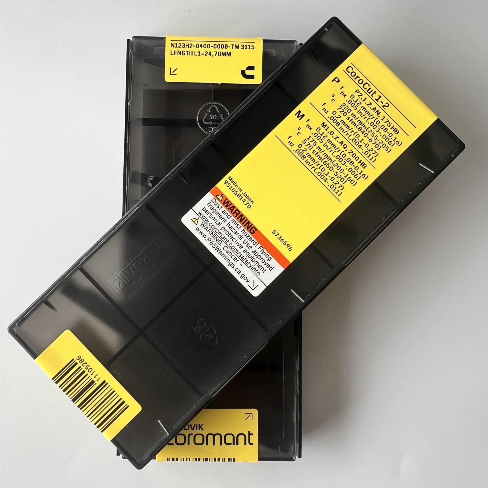 

SANDVIK / N123H2-0400-0008-TM 3115 / Original Swedish hard alloy blade 10 Pcs