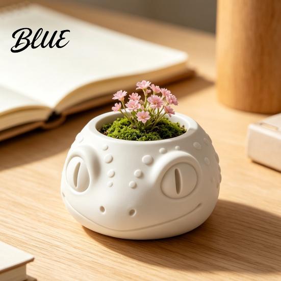 Niche Desktop Landscape Decor Lizard-Shaped Planter 3D Printed Cute Animal Flower Pot Small Lizard Planter Desk Plant Container for Indoor