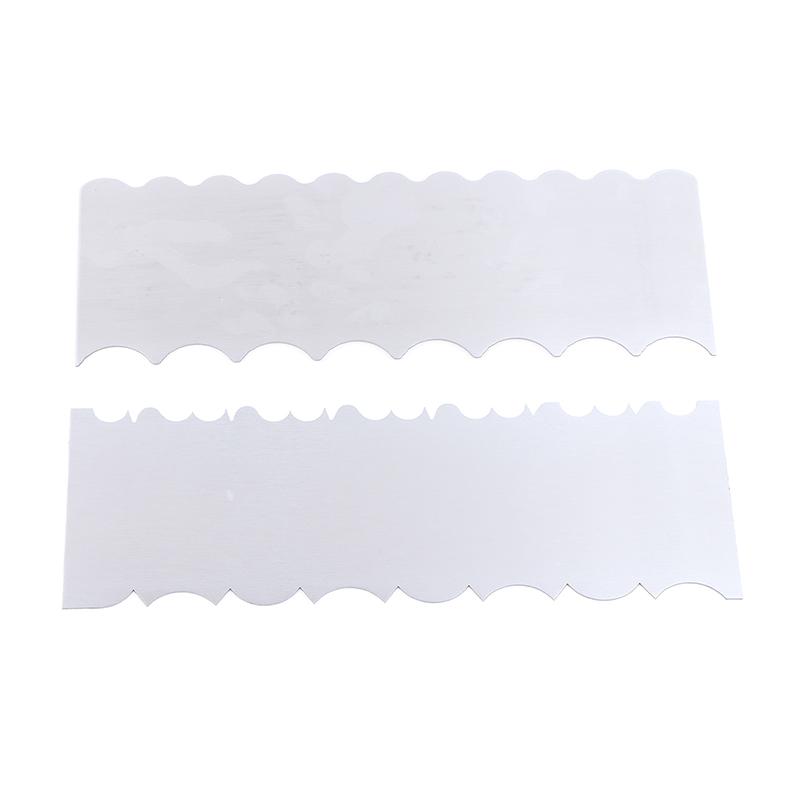 Stainless Steel Cake Scraper Double Sided Patterned Stripe Edge Cake Decorating Comb Smoother Scraper Pastry Cutter