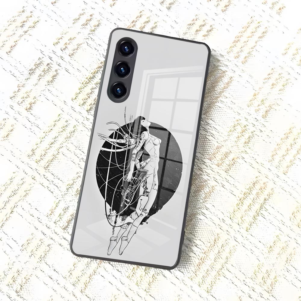 

Ghost In The Shell Anime Cover Phone Case For Samsung S25 Edge Ultra S23 S22 S21 S20 Ultra Plus S24 Fe A54 A53 A25 A16 A14 Glass Samsung S23