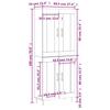 VidaXL Highboard White 69.5x34x180 Cm Engineered Wood 3198329