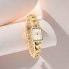 Montre-Bracelet Haut de Gamme Xiaoxiangfeng Luxe Léger Petit Cadran Carré Design de Niche Chaîne Tissée Montre à Quartz Créative
