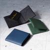 [Dom Teporna] Men's Bi-fold Wallet, No Coin Pocket, Compact, Ultra-thin 10mm, Saffiano Leather, Money Clip, Green