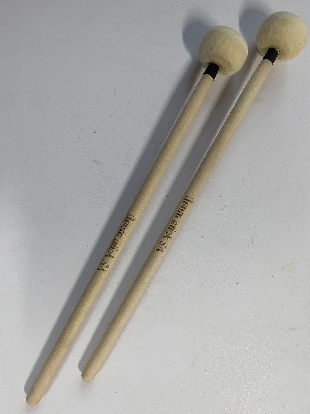 Timpani W1 Professional Marching Drum Mallet - Solid Wood Handle & Felt Head ABS