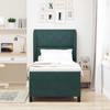 Box Spring Bed with Headboard Dark Green 200 X 100 Cm Velvet