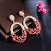 Needle Popular Crystal Broken Diamond Hollow Earrings Micro-Inlaid Zircon Super Flash Temperament Stud Earrings