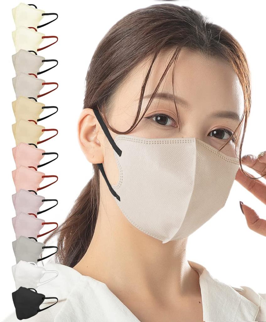 TJ TRAD JAPAN 3D Nonwoven Made In Lace X 30 Masks, Japan, Two-Tone (Old Black, Count)