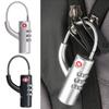 TSA Customs Lock Overseas Customs Clearance Trolley Luggage Suitcase Backpack Password Lock Padlock with Steel Cable
