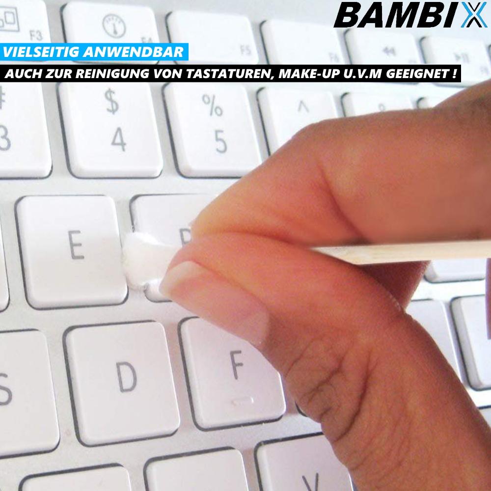 BAMBIX Bamboo Cotton Swabs Ear Cleaner Cotton Ear Sticks [400 Pieces]