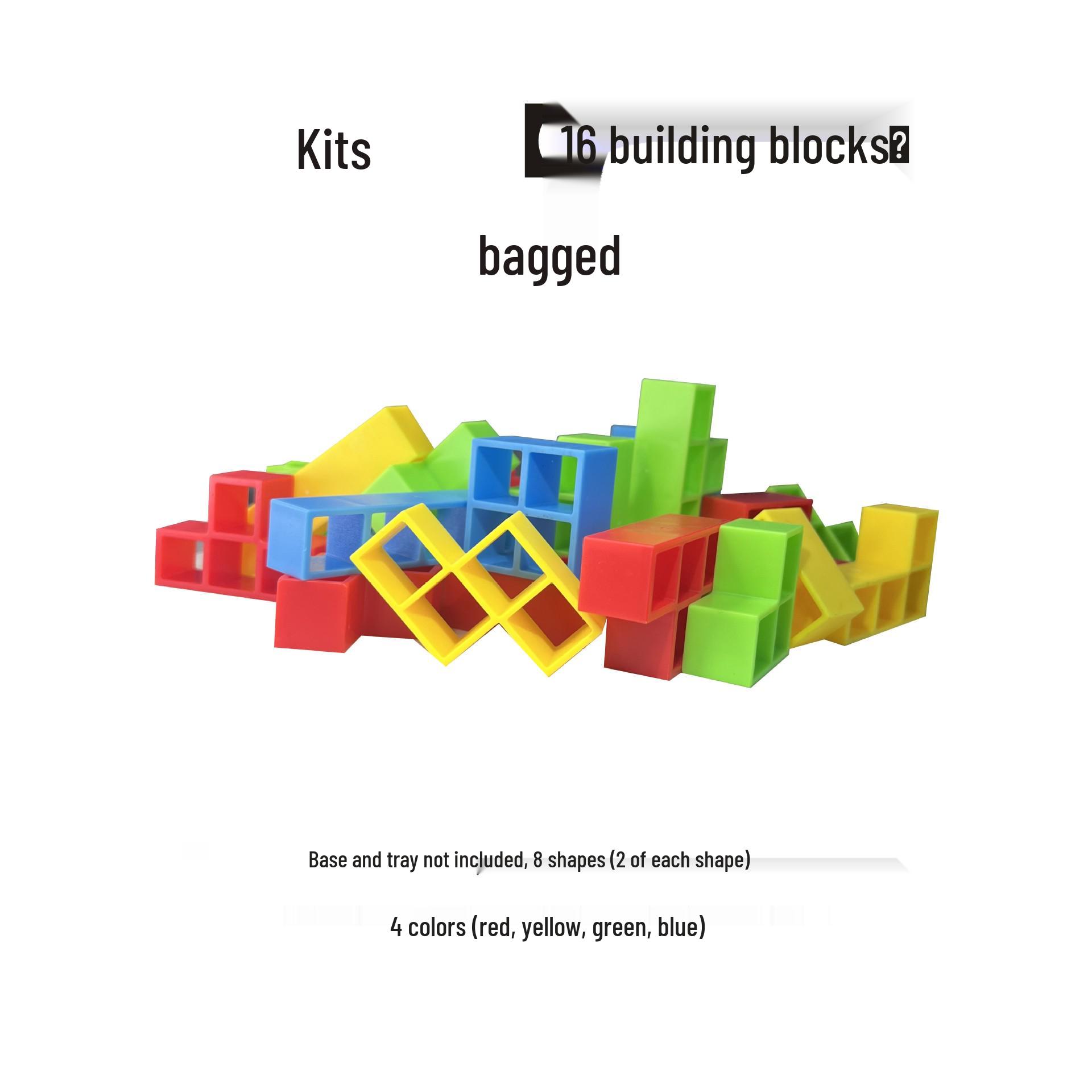 

Kids Wobbly Tetris Blocks: Stackable Interactive Balancing Game Toy