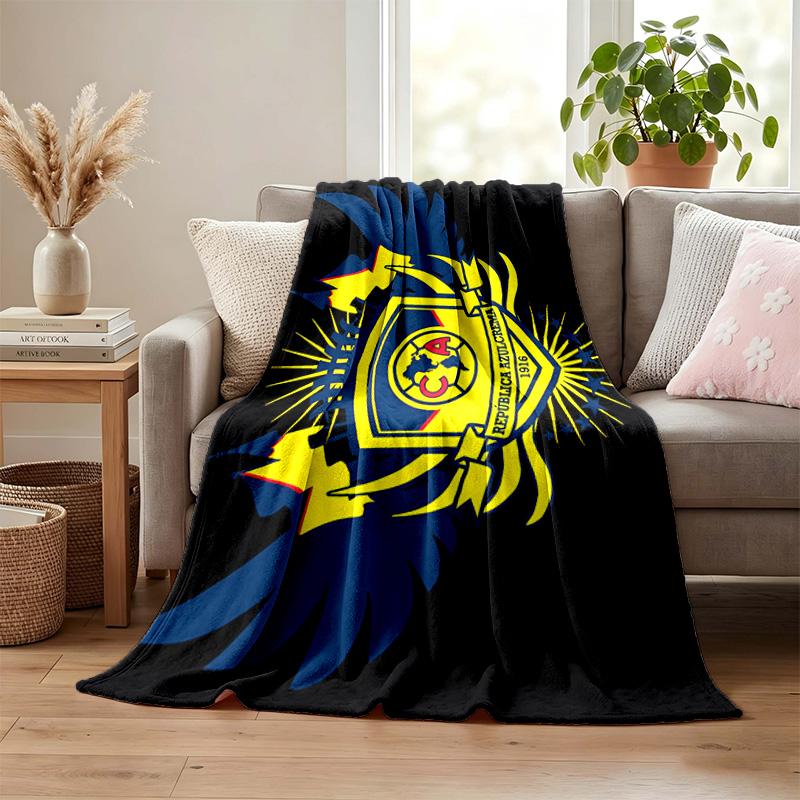 Club America blanket Flannel Blanket Soft Cozy Plush Throw for Sofa Bed Lightweight Home Decoration