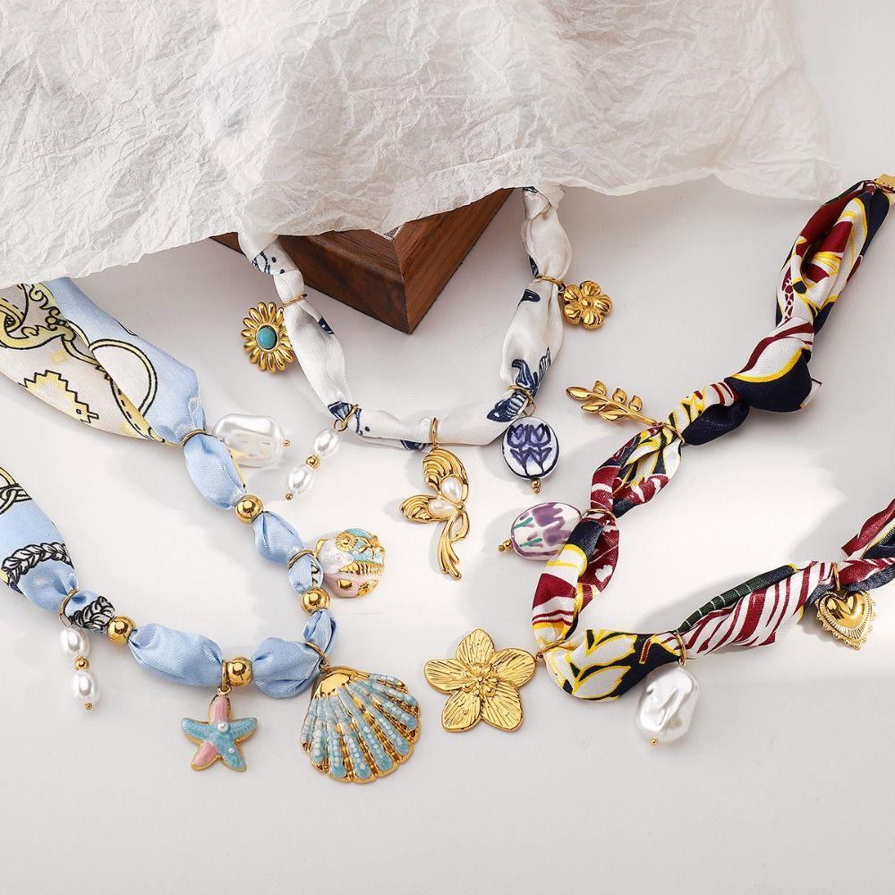 Flower Beach Ocean Series Necklace Shell Dopamine Necklace  Decoration