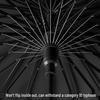 ZUODU Elegant Solid Wood Long Handle Umbrella, Large, Reinforced, Windproof, for 2-3 Persons