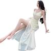 French Retro Lace Dress Vacation Summer Tube Top Hollow Temperament Banquet Birthday Dress