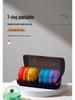 Portable Weekly Pill Box with Morning/Evening Sections - Seven Colors