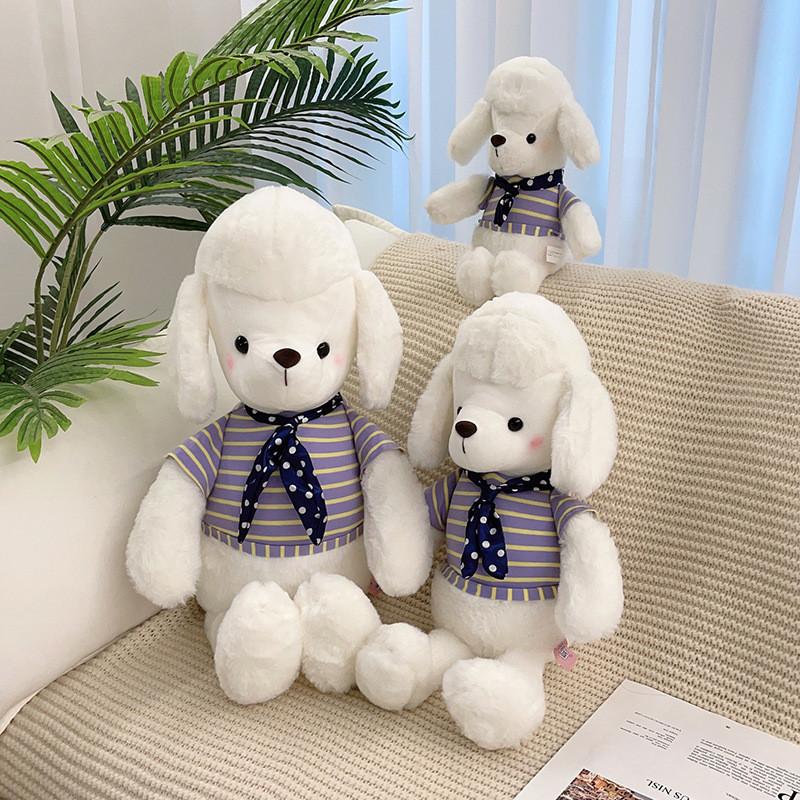 Adorable Plush Dog Toy With Scarf Charming Stuffed Animal For Kids Home Decor