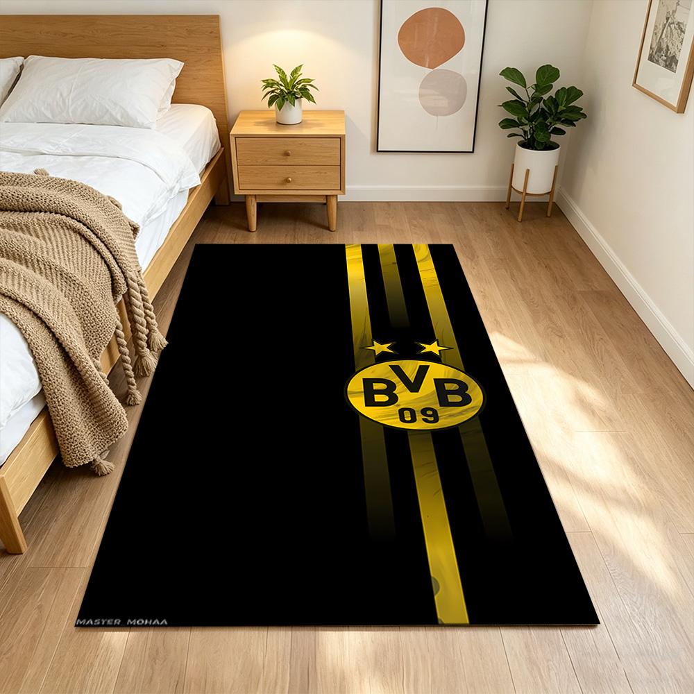 Borussia Dortmund Passion Anti-slip Rug Soft Plush Non-slip Bottom Pet-friendly Living Room Retro American Style Birthday Gift for Family