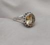 Citrine 925 Sterling Silver Ring: Handmade Faceted Gemstone, Positive Energy