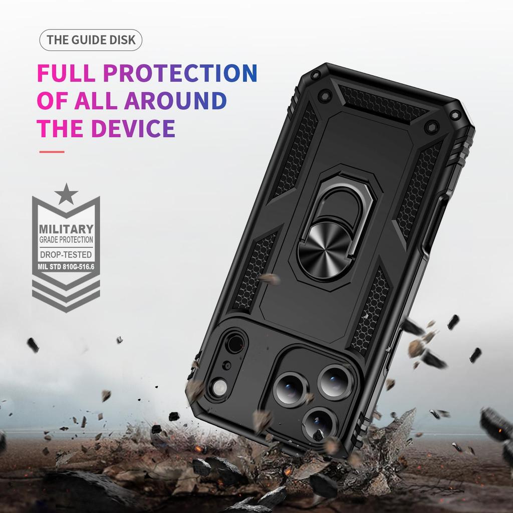 For iPhone 17 Promax 16 15 14 13 Pro Max Cases Phone Cover Shockproof Case Kickstand Ring Magnetic Cover
