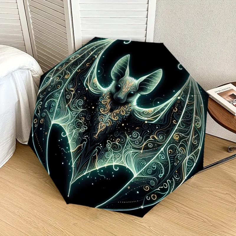1pc Ethereal Bat Artwork Umbrella with Plastic Handle,Suitable for All Seasons Home Travel Outdoor UmbrellaDD1067