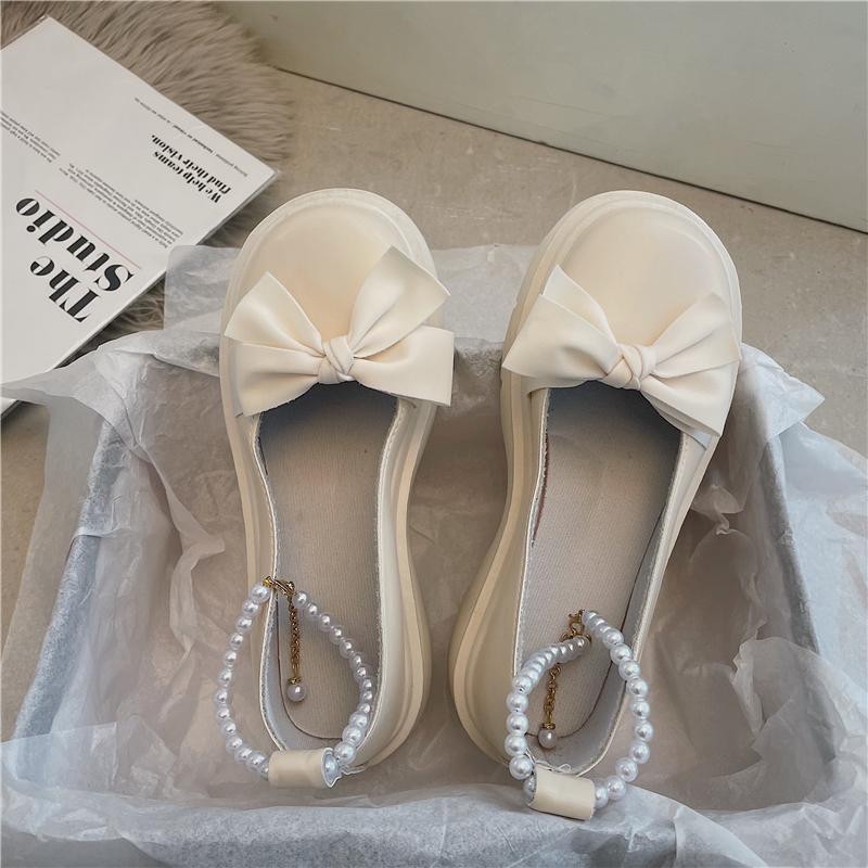 Women Thick Platform Mary Janes Lolita Shoes Party Pumps Summer  New Sandals Bow Chain Mujer Shoes Fashion Oxford Zapatos
