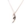 Altesse [L0679] - Silver Necklace 'Scarlett' Black White
