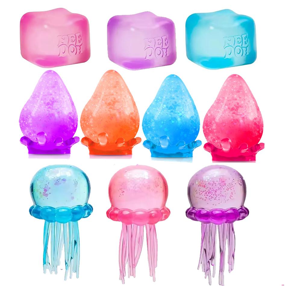 Hot Selling Squeeze Toy Jellyfish Flow Pattern Cube Slow Rebound Stress Relief Maltose Pinch Stress Relief Toy