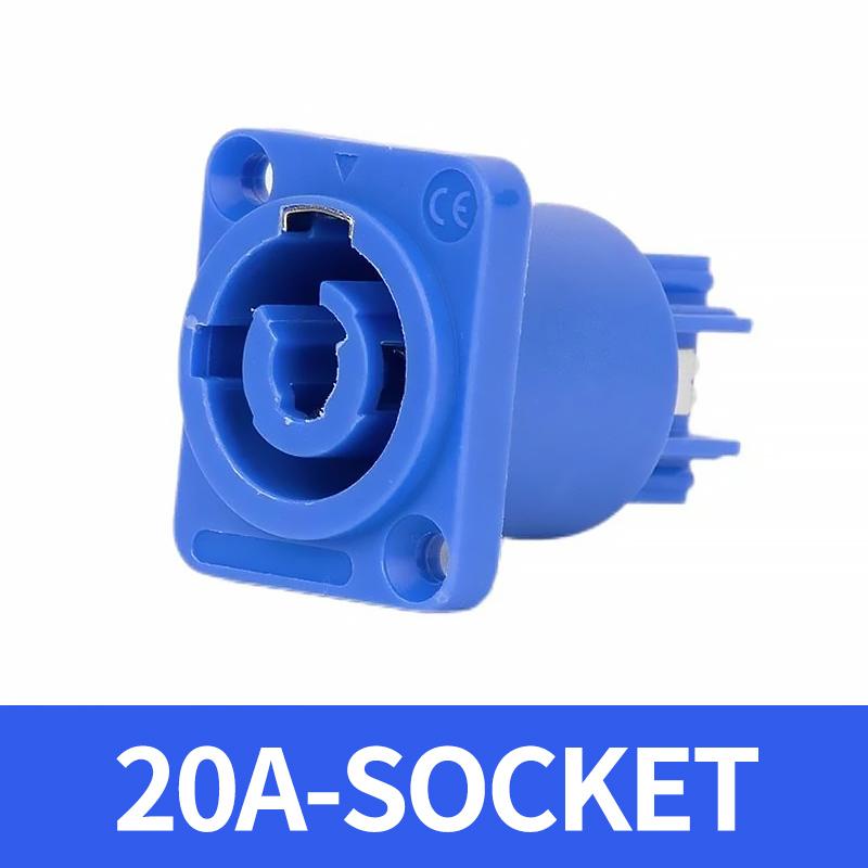 5/10/20PCS 3Pin NAC3FCA NAC3FCB Power Connector LED Speakon Male Plug Blue (Input)+White (Output) Plug+Female Socket 20A 250VAC