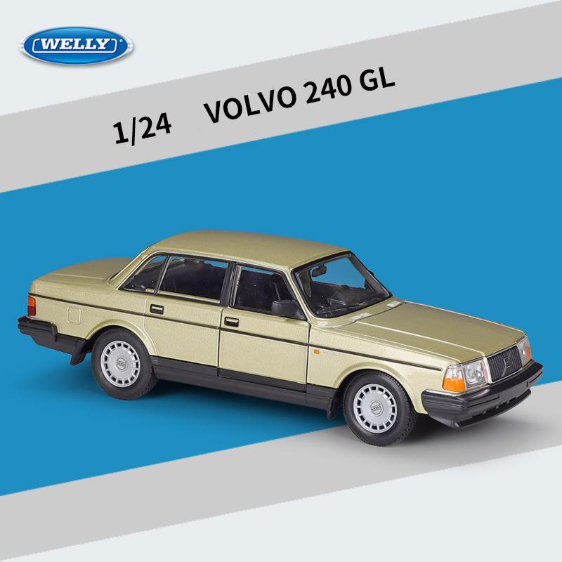 

ВЕЛЛІ 1:24 VOLVO 240GL Литі Металеві Моделі Автомобілів та Іграшкові Транспортні Засоби Модель Автомобіля Масштабна Мініатюрна Модель Автомобіля Іграшка Для Дітей золотий