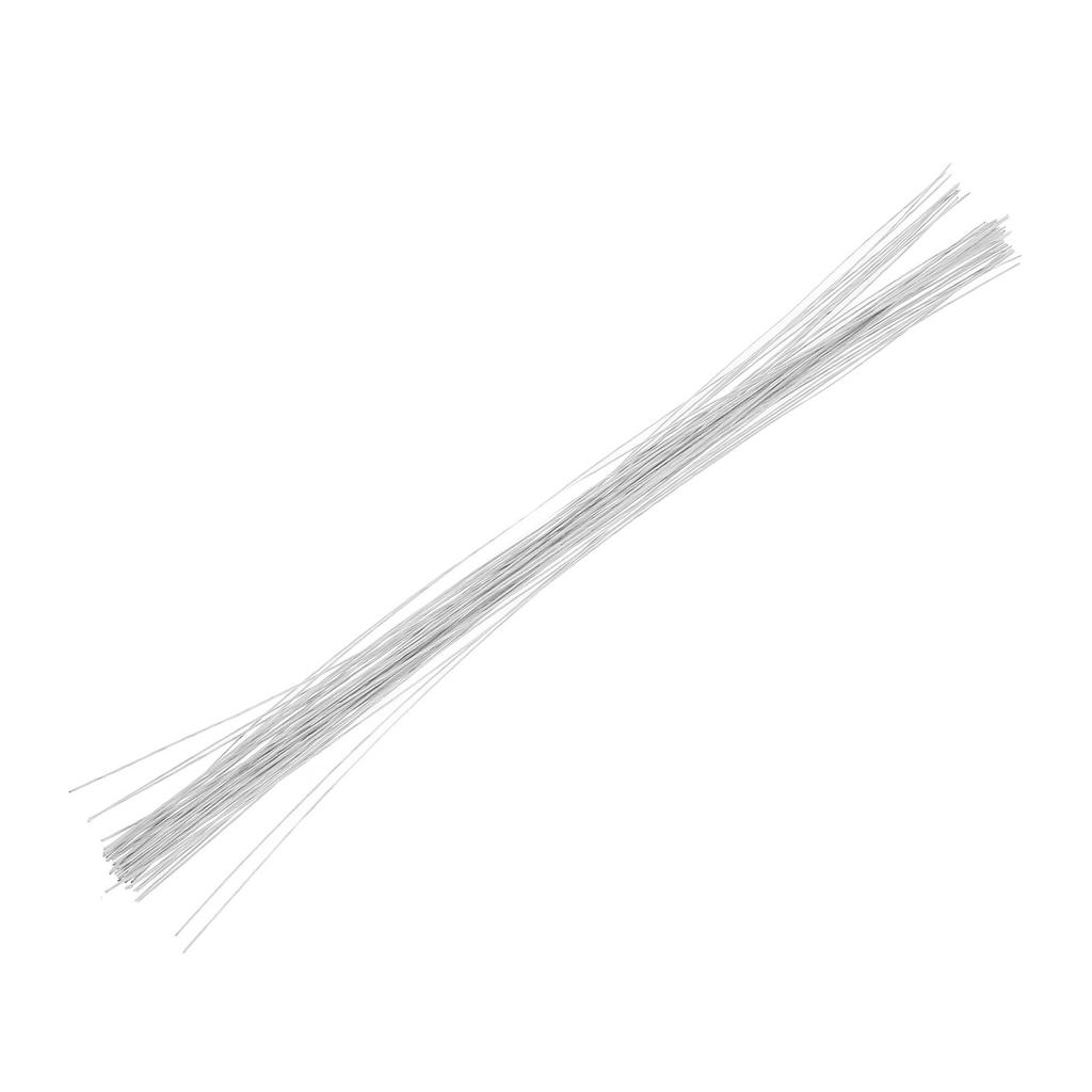 50pcs Paper Covered Iron Floral Stem Wires for Arrangement White Stems Craft Flower Supplies Flexible Durable DIY Decor